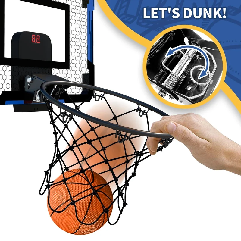 Foldable Wall-Mounted Basketball Hoop Set for Kids