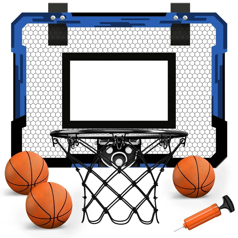 Foldable Wall-Mounted Basketball Hoop Set for Kids