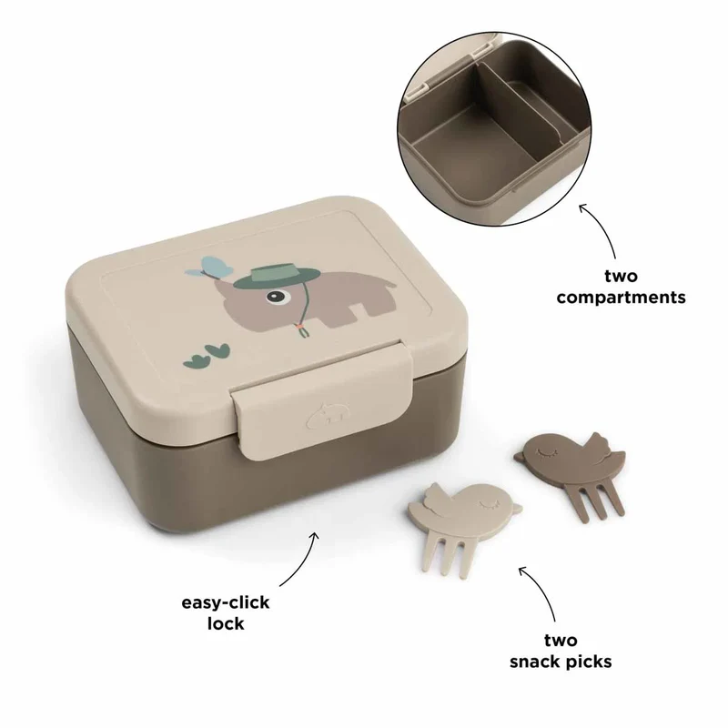Pequeña fiambrera con mini tenedor Tiny Trails · Done By Deer