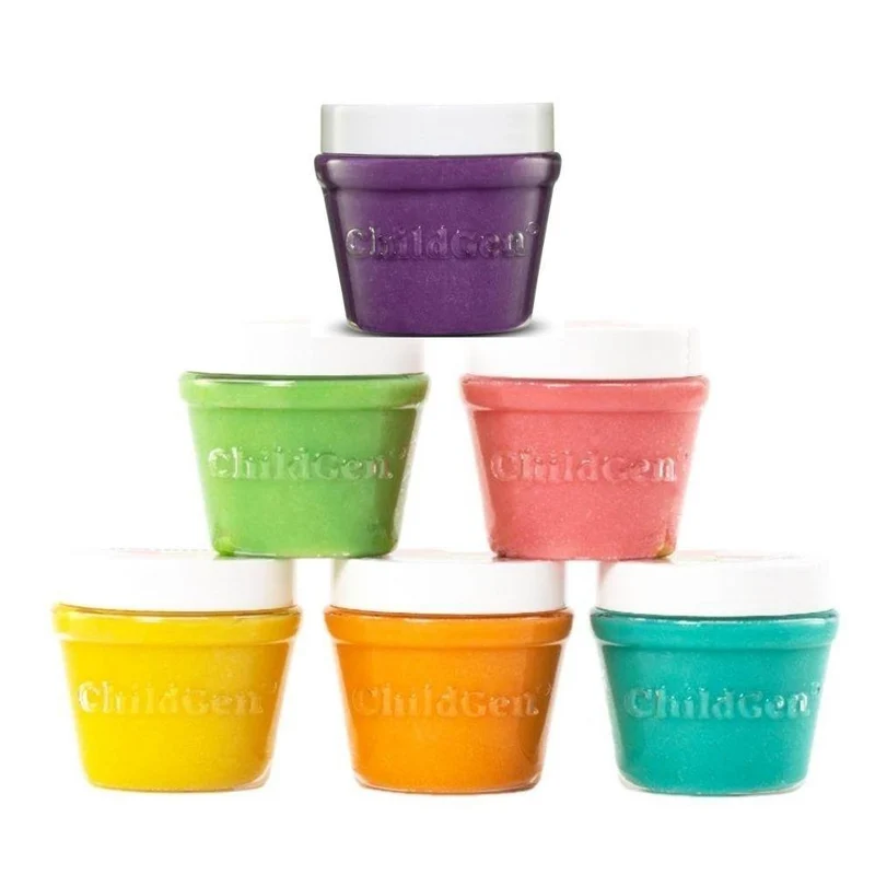 Set de 6 botes de plastilina natural 125 gr. colores pastel · ChildGen