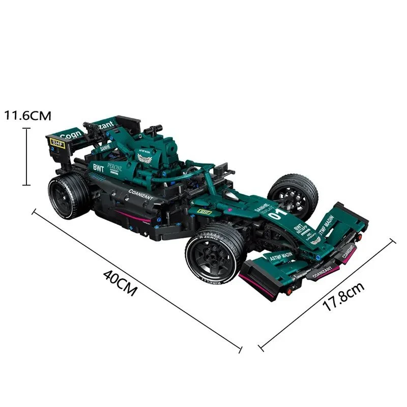 F1 Formula RC Racing Car, 1089pcs High-Tech Building Blocks Set