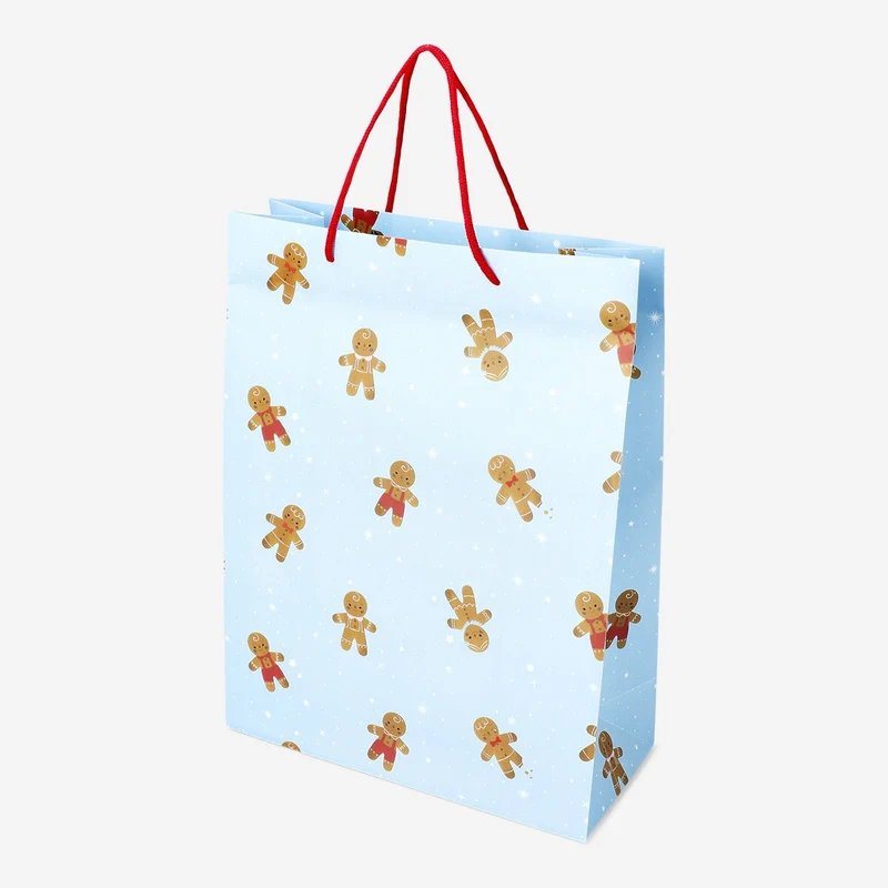 Gift bag with gingerbread people