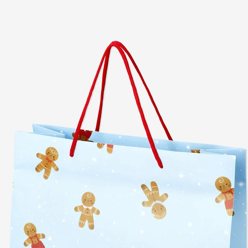 Gift bag with gingerbread people
