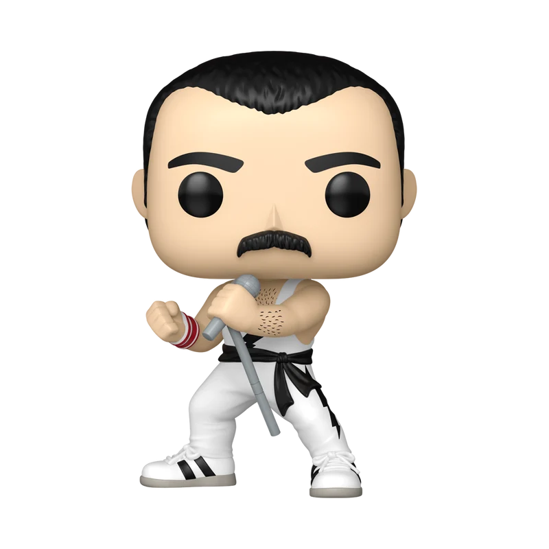 Funko Pop Rocks: Queen - Freddy Mercury playera blanca