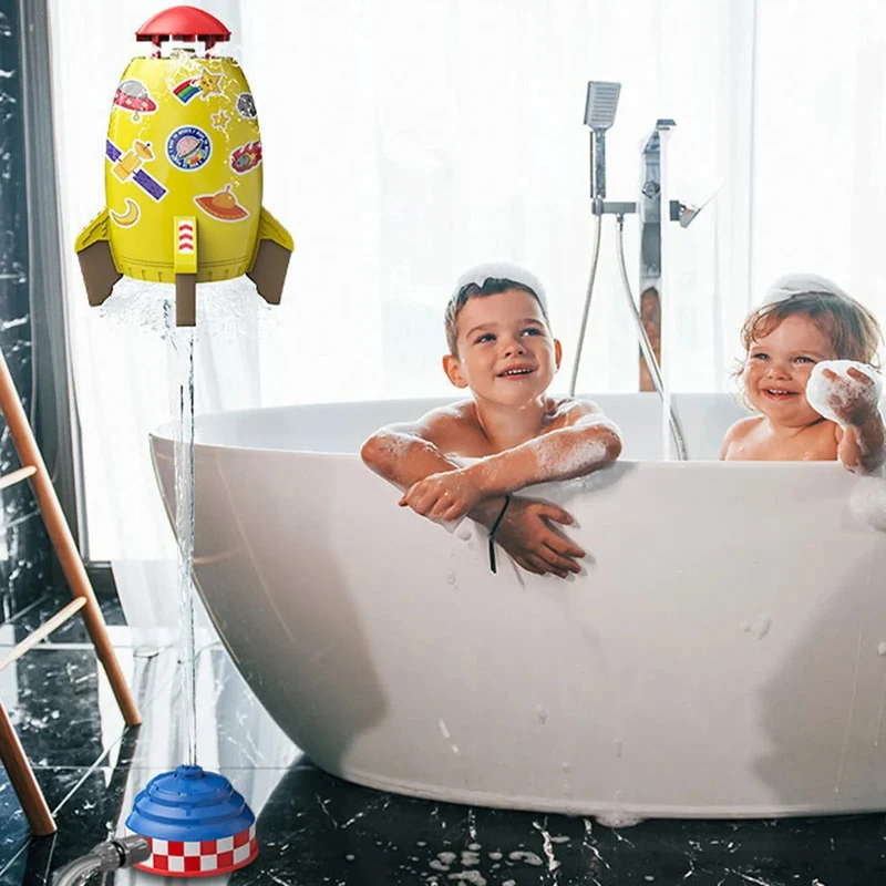 Outdoor Rocket Water Pressure Sprinkler Toy for Kids