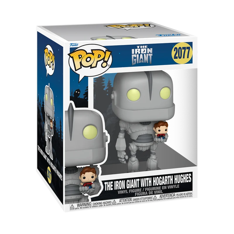 Funko Pop Super: Iron Giant - El Gigante de Hierro con Hogarth 6 Pulgadas