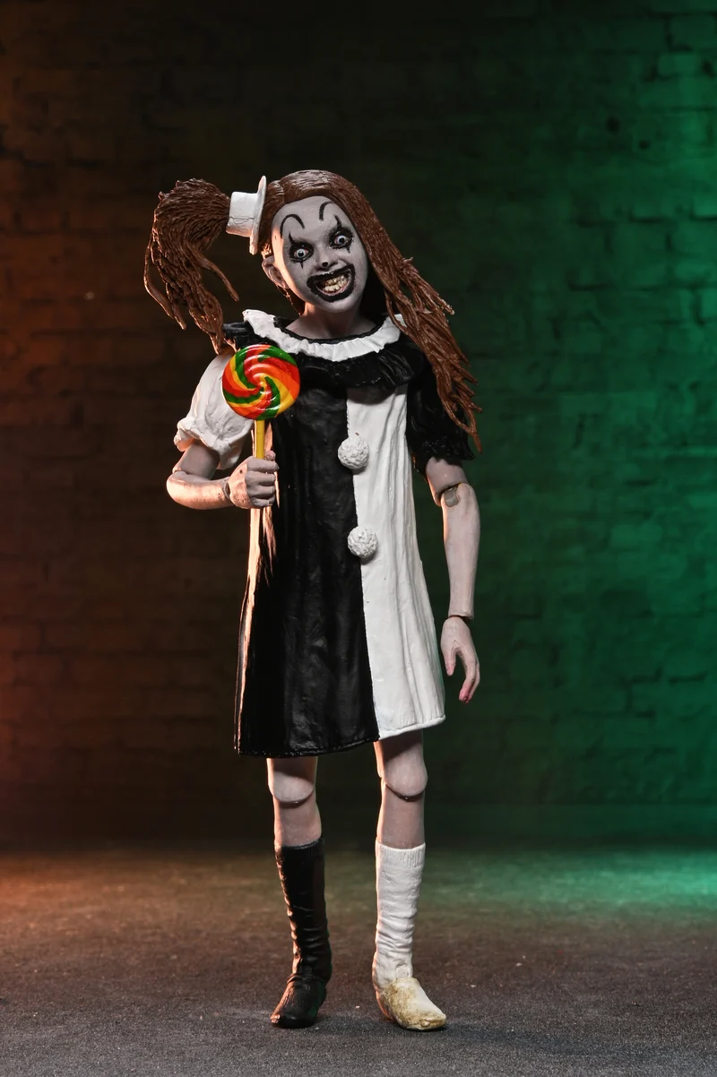 NECA Figura de Accion Ultimate: Terrifier 2 - Art the Clown y Little Pale Girl 2 Pack 7 Pulgadas