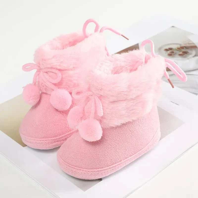 Baywell Furry Winter Snow Boots – Cozy Anti-Slip Baby Boots (0–18 Months)