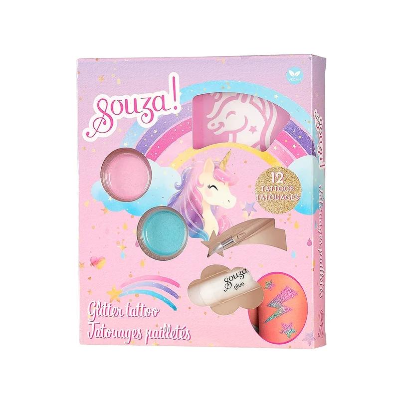 Set Tatuajes purpurina Unicornio · Souza