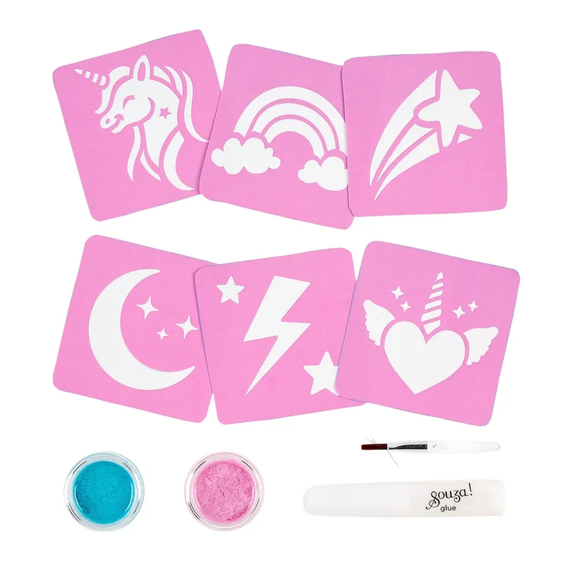 Set Tatuajes purpurina Unicornio · Souza