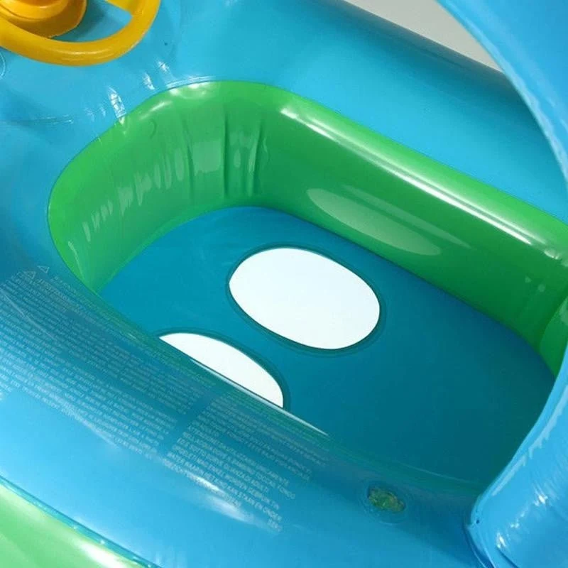 Baby Pool Float with Canopy Summer Steering Wheel