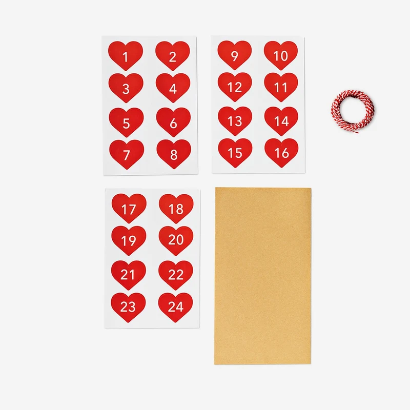 Gift bags. With 24 stickers