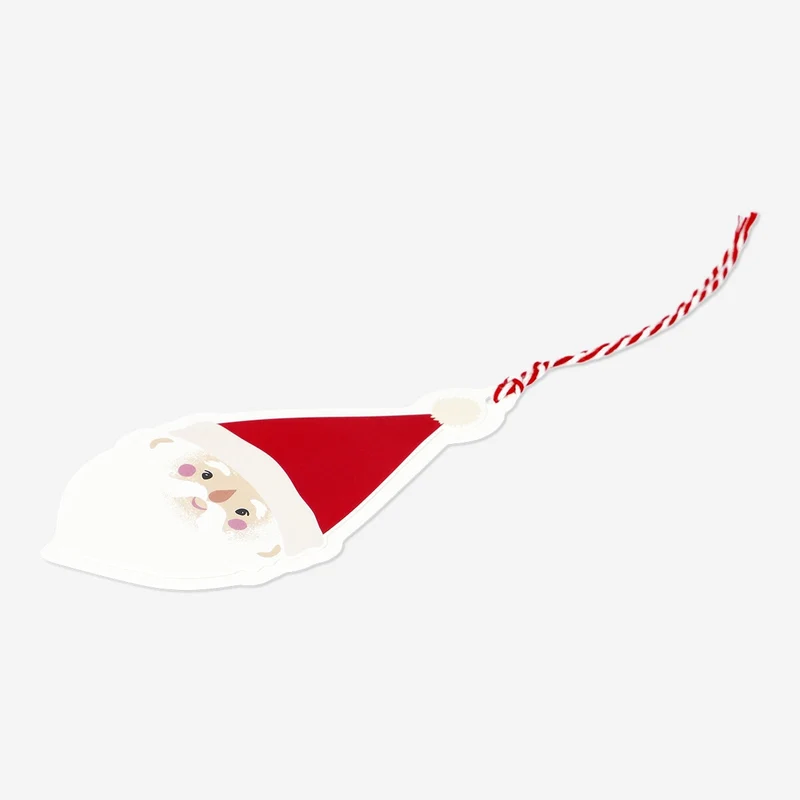 Gift tags with santa - 8 pcs