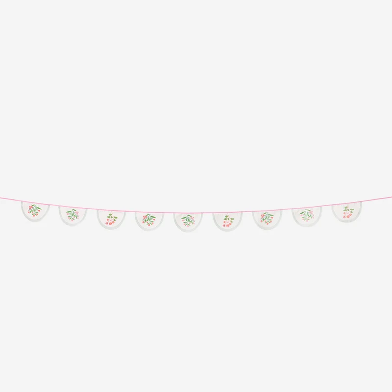Floral fabric garland - 300 cm