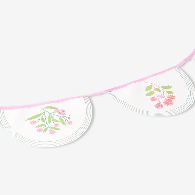 Floral fabric garland - 300 cm