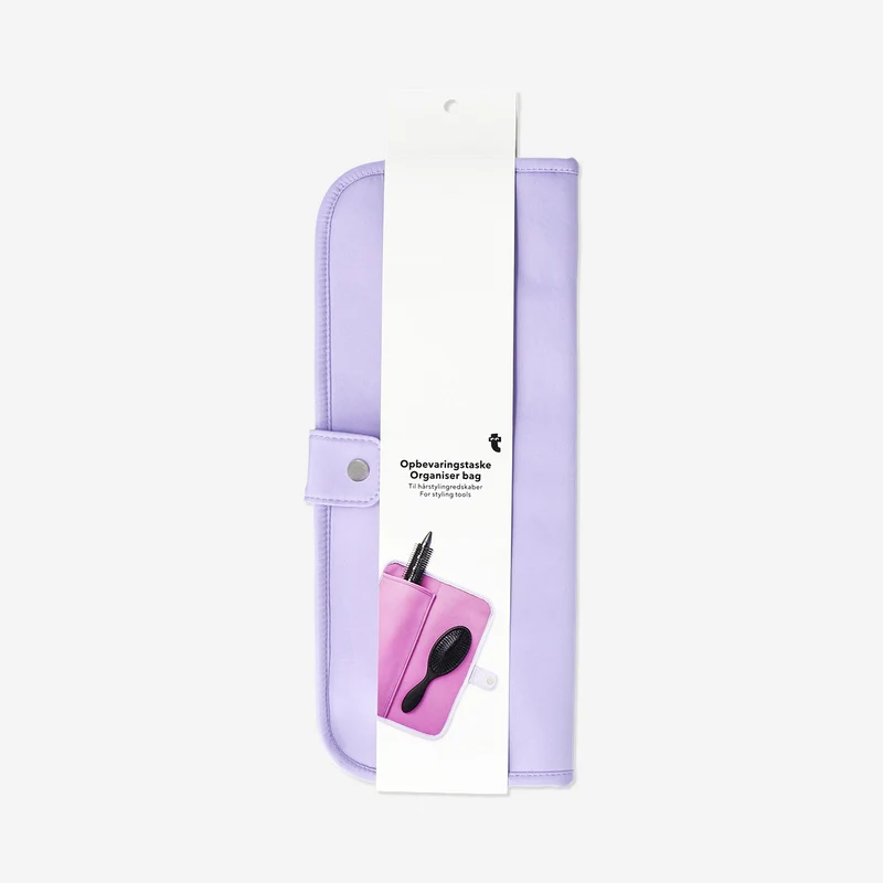 Pink organiser bag for hair tools