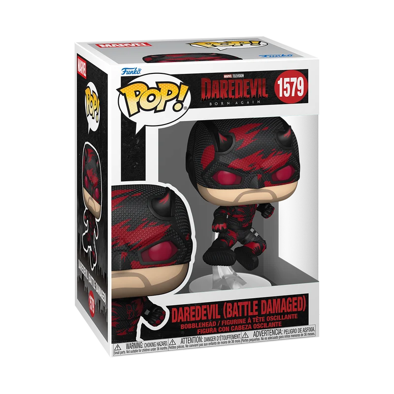 Funko Pop Marvel: Daredevil Born Again - Dare Devil traje dañado