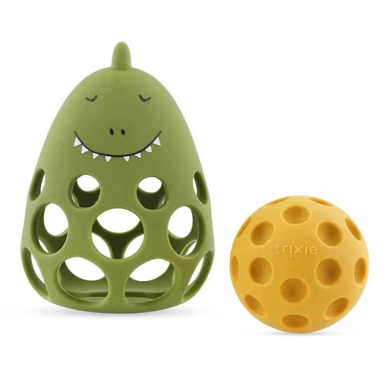 Sonajero sensorial de silicona - Mr. Dino · Trixie
