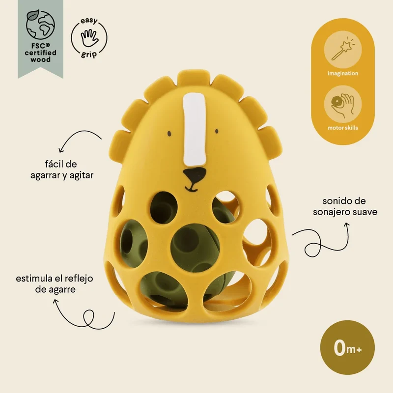 Sonajero sensorial de silicona - Mr. Lion · Trixie