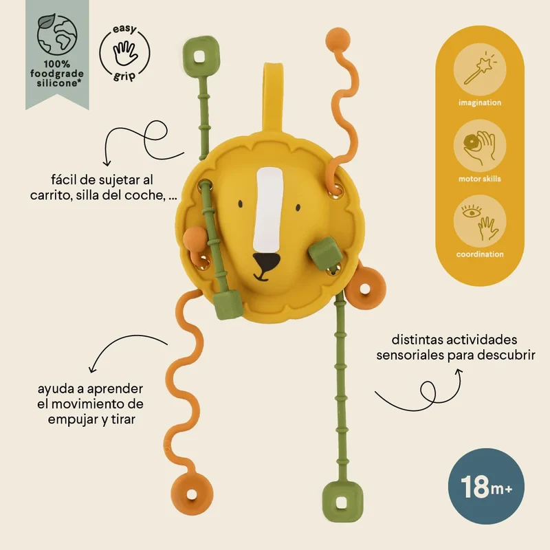 Juguete sensorial de silicona para tirar - Mr. Lion · Trixie