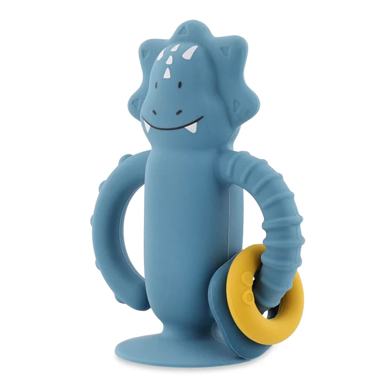 Juguete sensorial de silicona con ventosa - Mr. Triceratops · Trixie