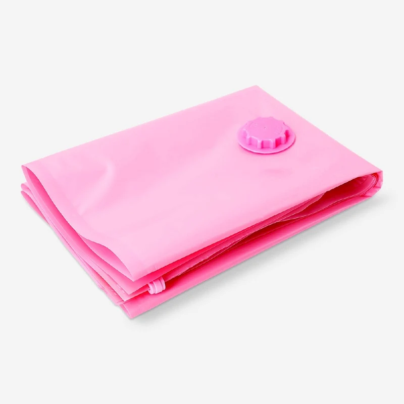 Pink vacuum storage bag for clothing - 50x70 cm