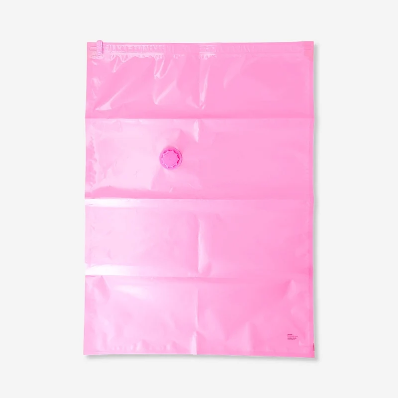 Pink vacuum storage bag for clothing - 50x70 cm
