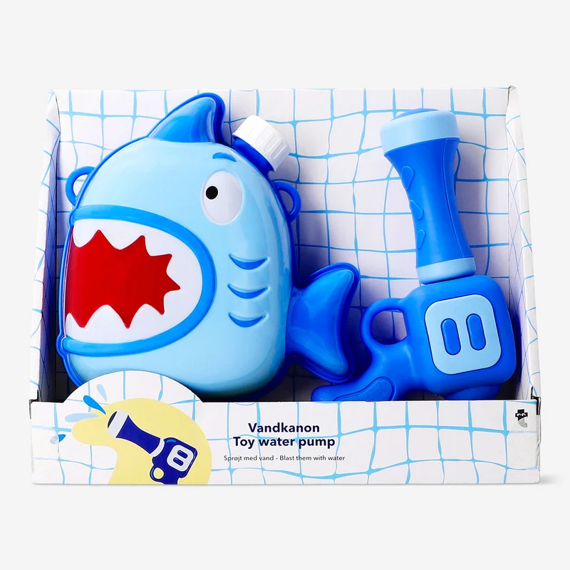Toy water pump with shark backback