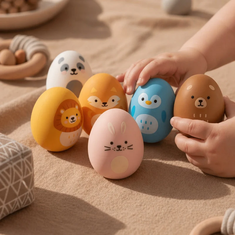 Huevos sonajeros de silicona - Little L