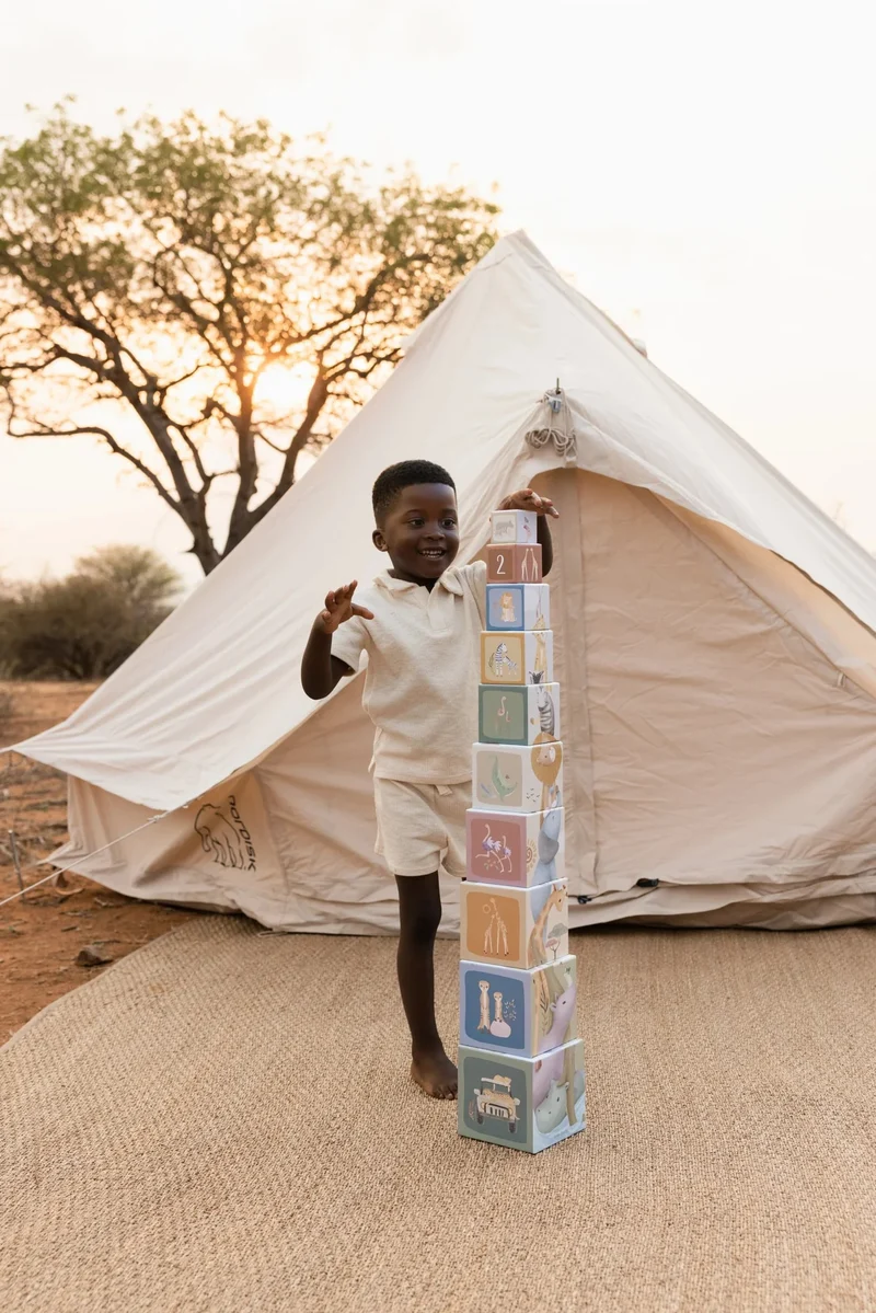 Bloques apilables Safari Friends · Little Dutch