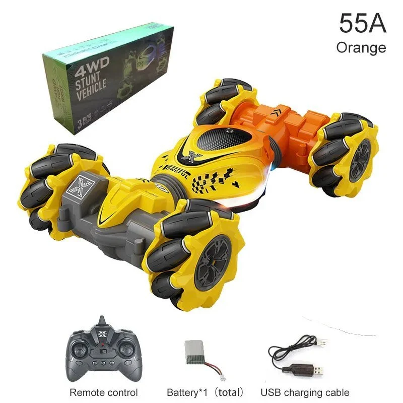 2.4G RC Watch Gesture Car - 4WD Twist Stunt Drift Vehicle Toy