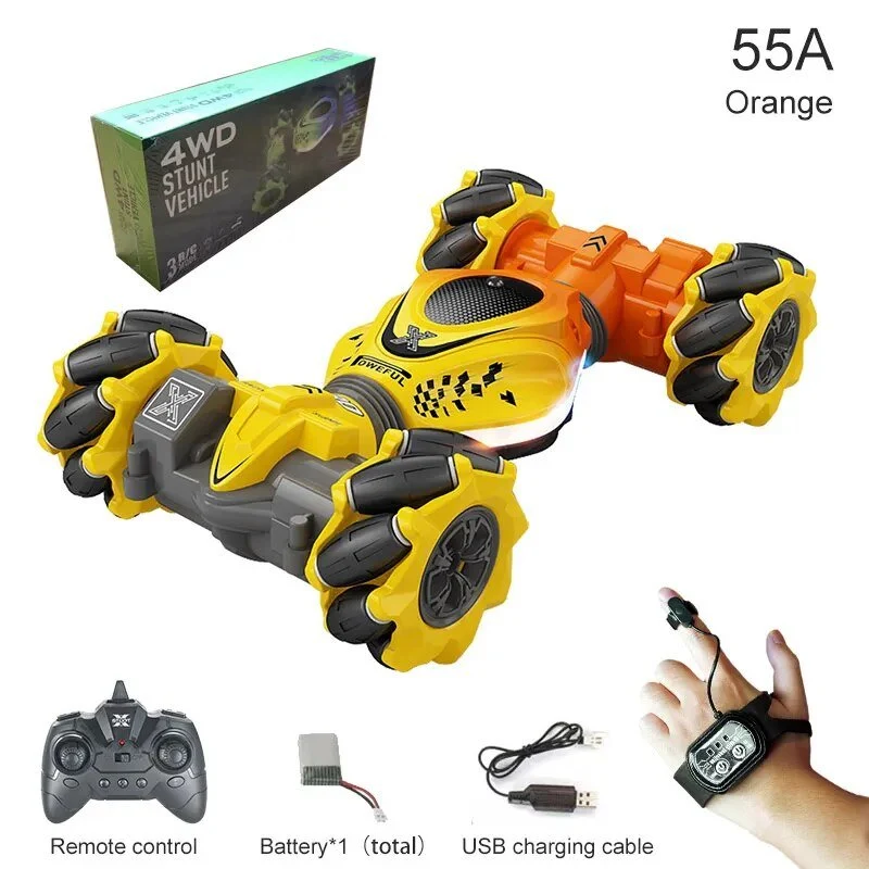 2.4G RC Watch Gesture Car - 4WD Twist Stunt Drift Vehicle Toy