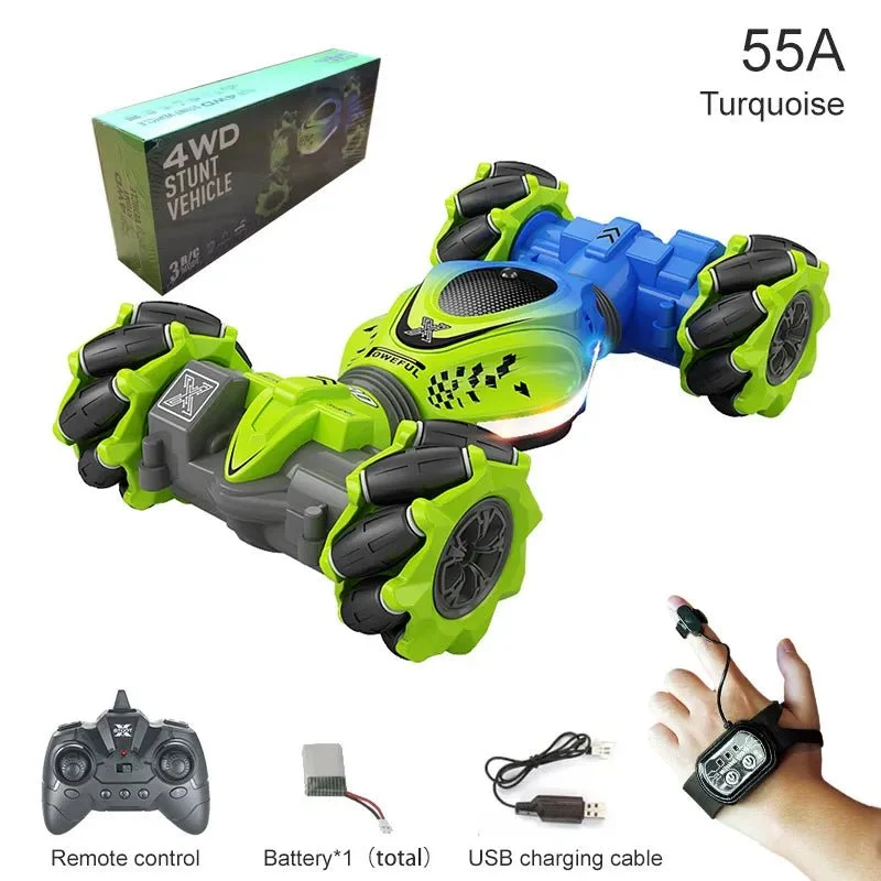 2.4G RC Watch Gesture Car - 4WD Twist Stunt Drift Vehicle Toy