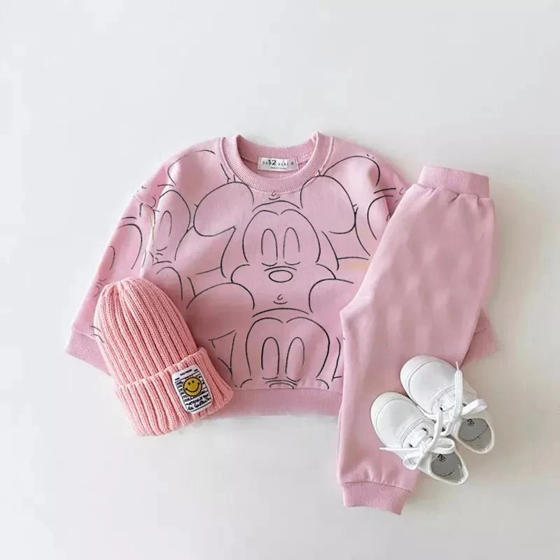 Cartoon Tracksuit Set: Summer T-shirt & Shorts for Babies