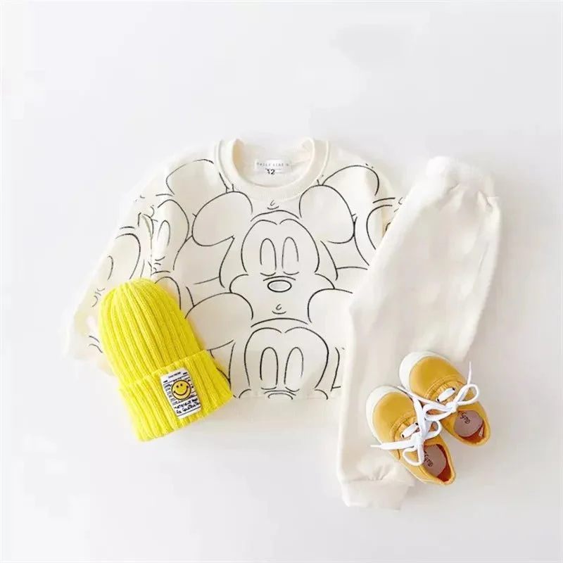 Cartoon Tracksuit Set: Summer T-shirt & Shorts for Babies