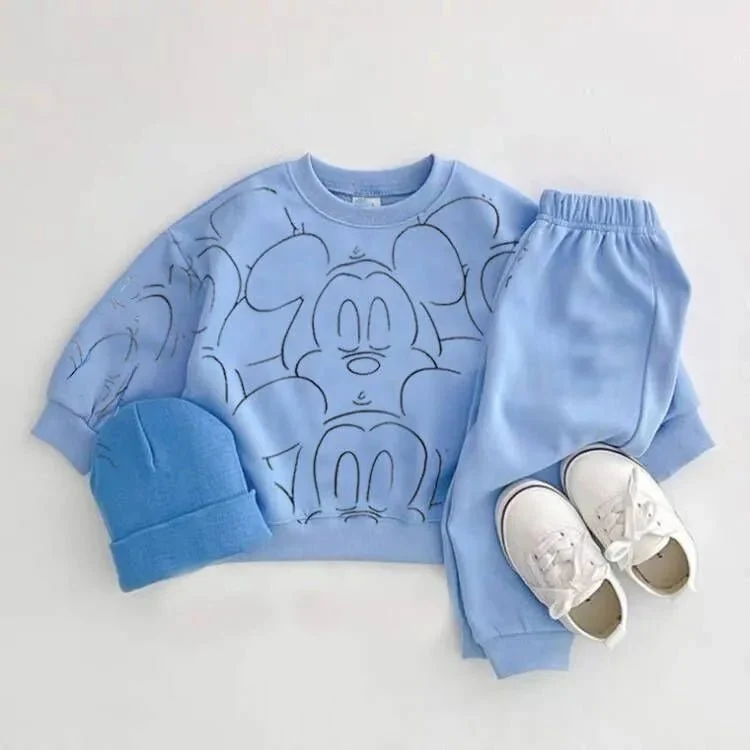 Cartoon Tracksuit Set: Summer T-shirt & Shorts for Babies