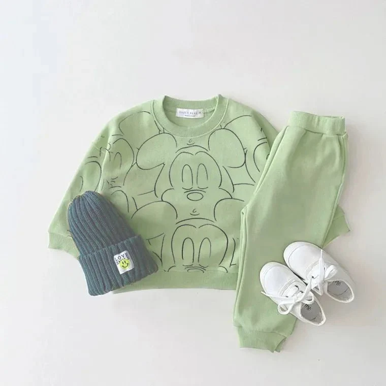 Cartoon Tracksuit Set: Summer T-shirt & Shorts for Babies