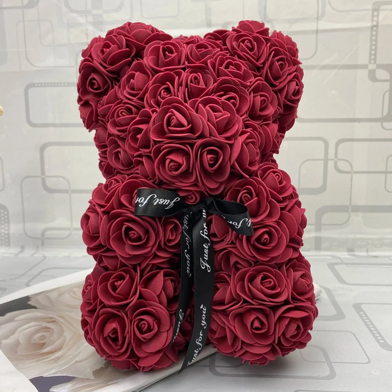 25cm Red Rose Teddy Bear - Ideal Valentine's Day & Christmas Gift