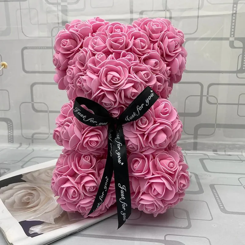25cm Red Rose Teddy Bear - Ideal Valentine's Day & Christmas Gift