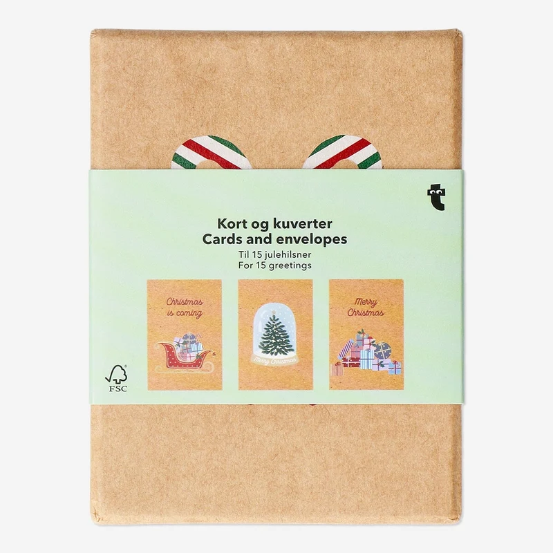 Christmas cards and envelopes - 15 pcs