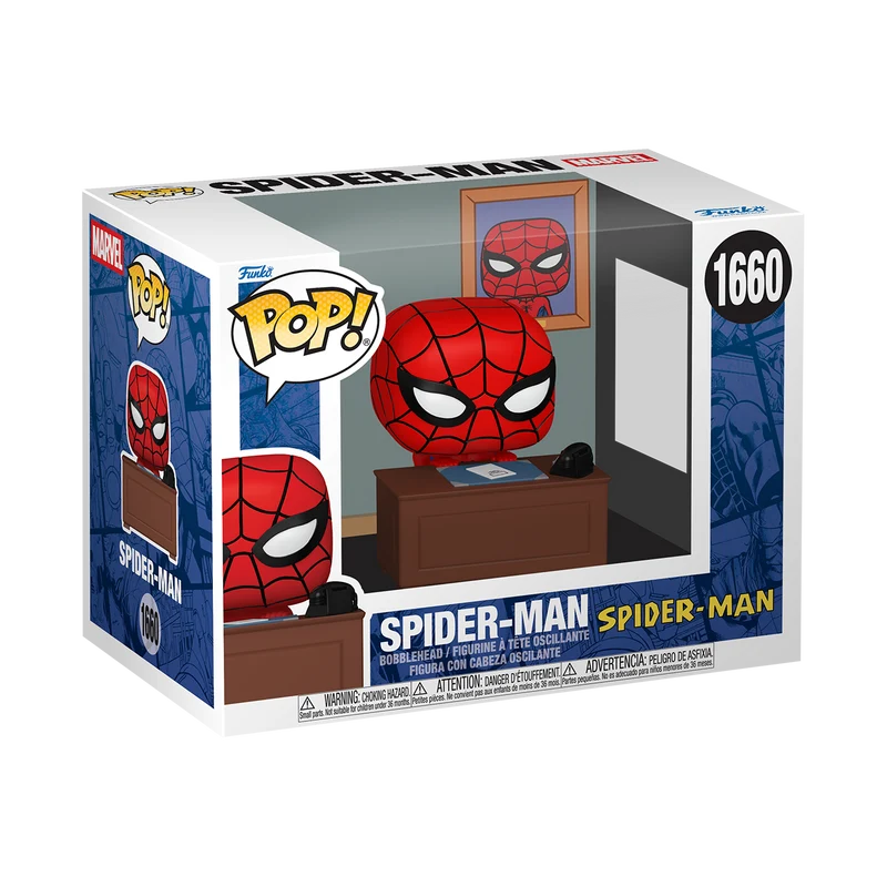 Funko Pop Premium: Marvel Meme - Spiderman con escritorio