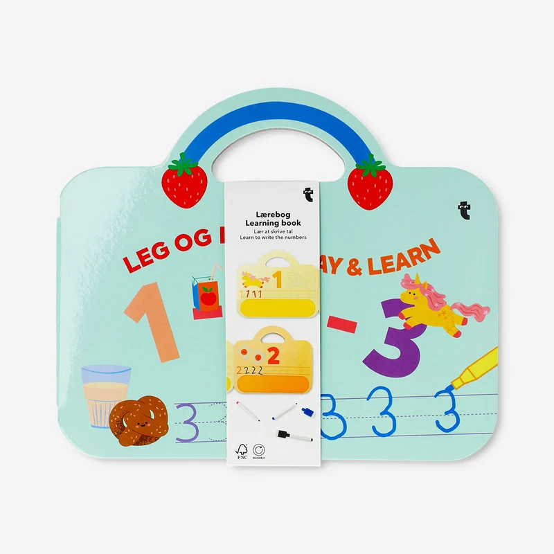 Reusable number learning book