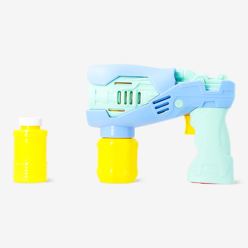 Blue soap bubble blaster