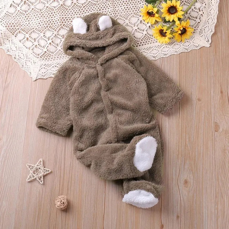 Autumn Cartoon Long-Sleeve Romper: Toddler Kids Playsuit 0-24M