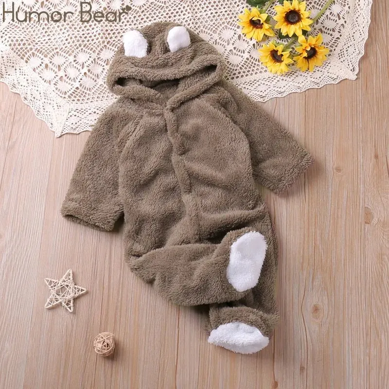 Autumn Cartoon Long-Sleeve Romper: Toddler Kids Playsuit 0-24M