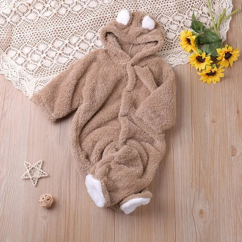 Autumn Cartoon Long-Sleeve Romper: Toddler Kids Playsuit 0-24M