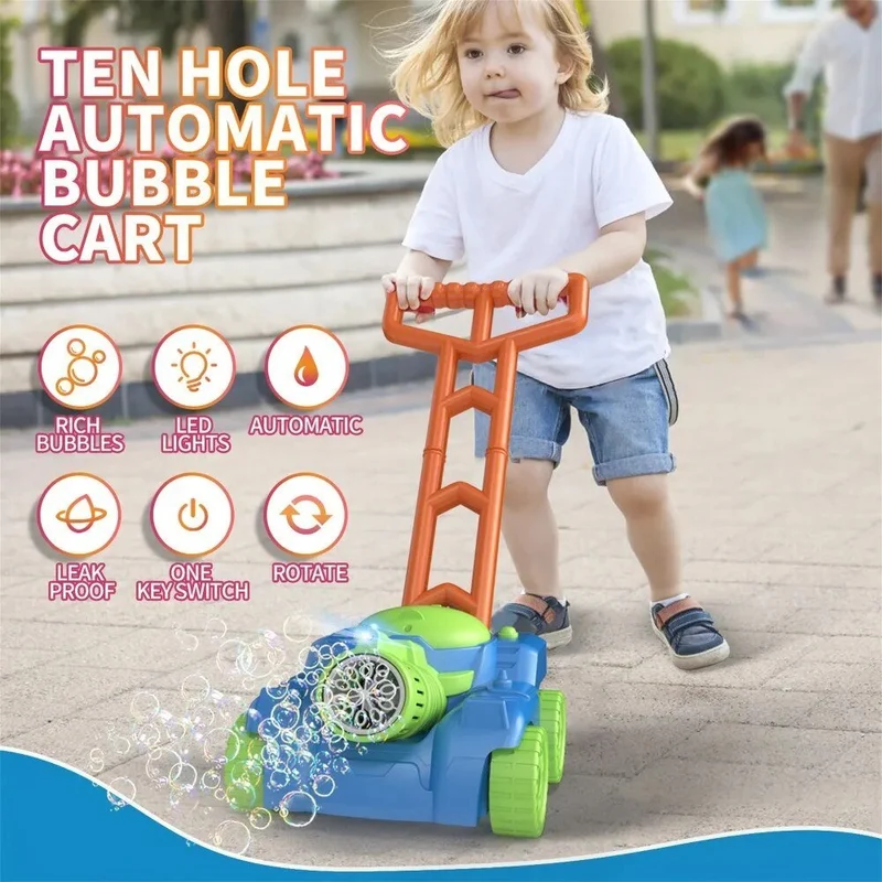 Automatic Lawn Mower Bubble Machine: Outdoor Toy for Kids
