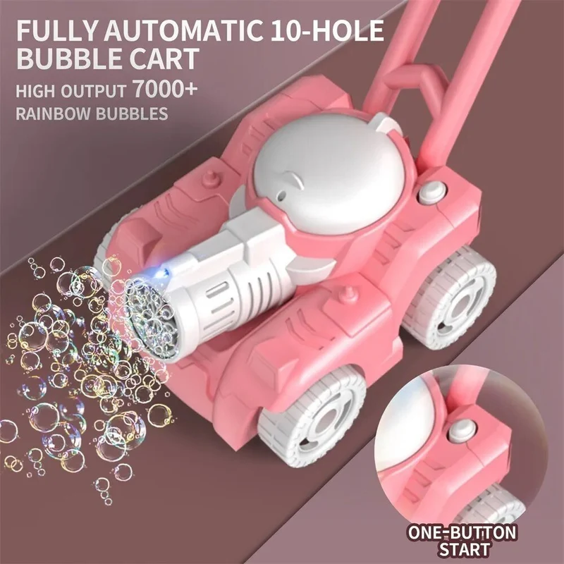 Automatic Lawn Mower Bubble Machine: Outdoor Toy for Kids