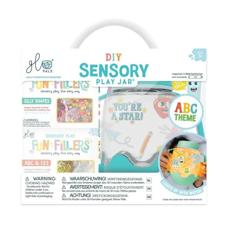 GloPals Set Jarra Luz con 2 accesorios sensoriales ABC