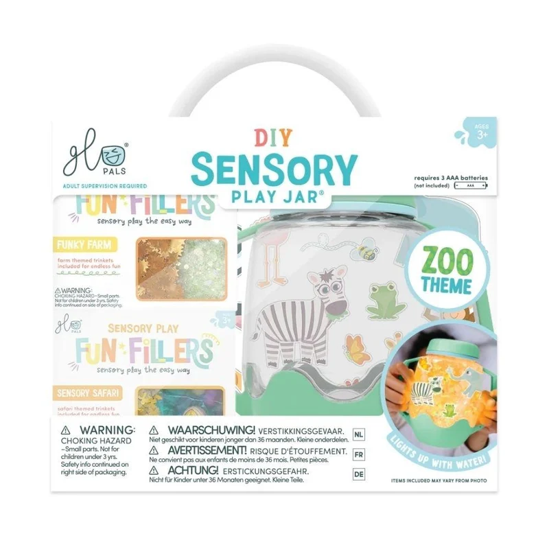 GloPals Set Jarra Luz con 2 accesorios sensoriales ZOO